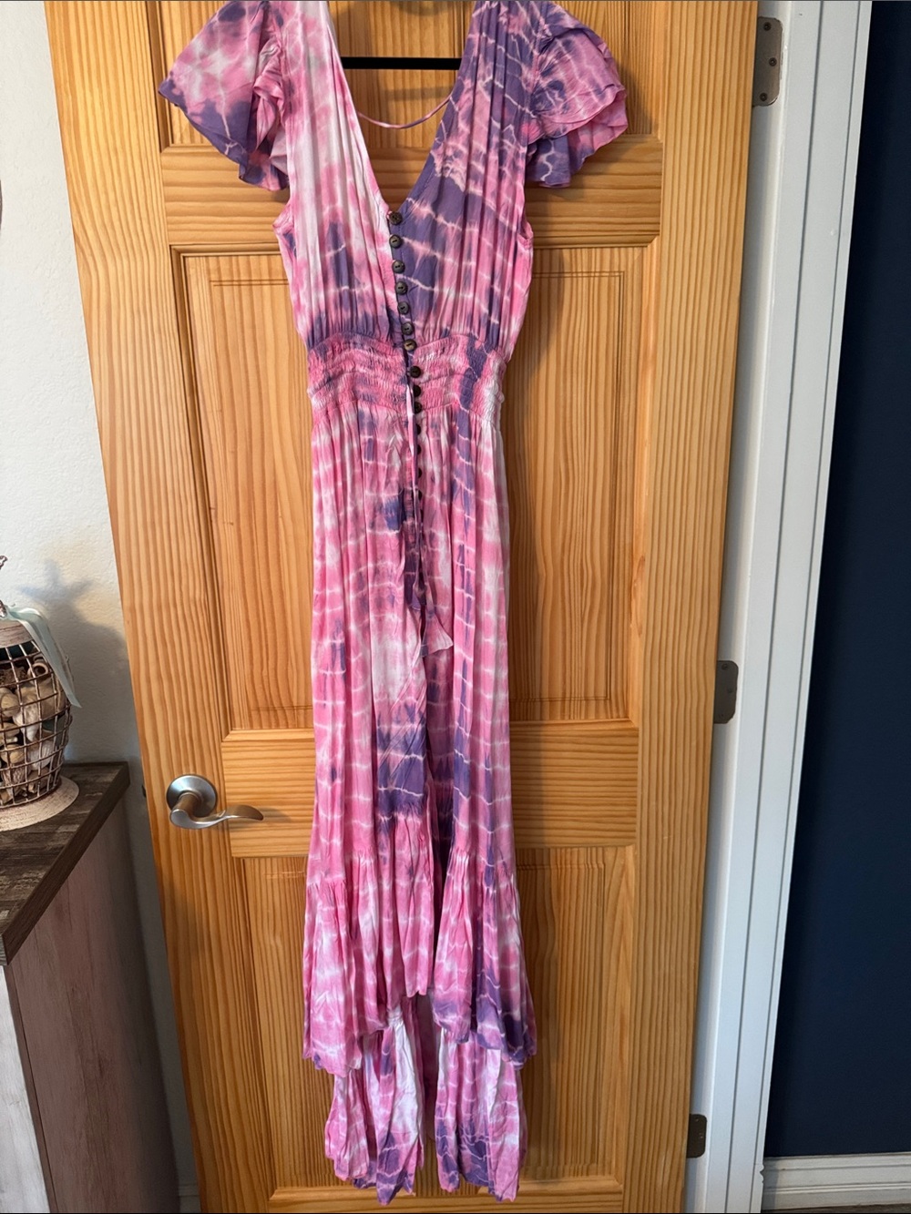 Tiare Hawaii Pink & Purple Tie-Dye Maxi Dress